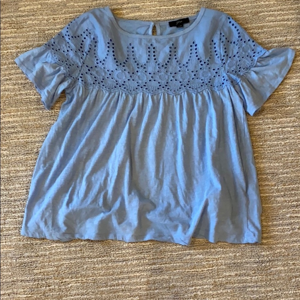 Super cute J CREW ruffle blouse, worn 4 times